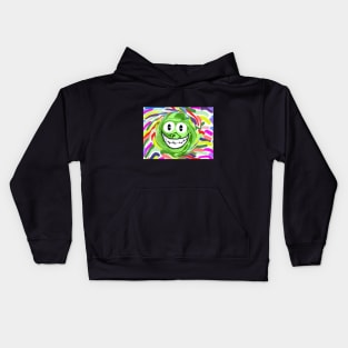 Kids funny green friend Kids Hoodie